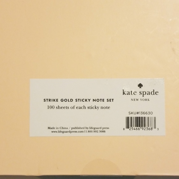 kate spade strike gold sticky note set - Picture 6 of 6